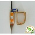 Детские золотые серьги с фианитами