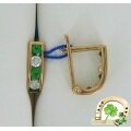 Детские золотые серьги с фианитами