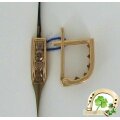 Детские золотые серьги с фианитами