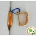 Детские золотые серьги с фианитами