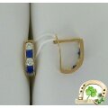 Золотые серьги с фианитами