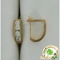 Детские золотые серьги с фианитами