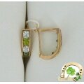 Детские золотые серьги с фианитами