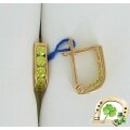 Детские золотые серьги с фианитами