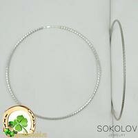 Серебряные серьги 6.5 см SOKOLOV 94140020