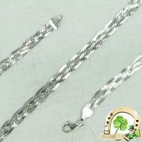 Серебряная цепь "Коса" 5 мм Красцветмет НЦ 22-008-3 0.40 НЦ 22-008-3 0.40 фото