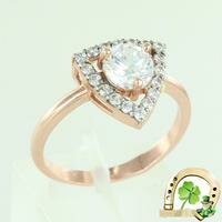 Серебряное позолоченное кольцо с фианитами Красная пресня 2387055Д 2387055Д фото