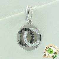 Серебряная подвеска с фианитами "Chanel" 2 см (1.3) Золотые купола 0400279-00215 0400279-00215 фото