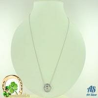 Серебряное колье с цирконами "Буква В" Арт-Сильвер КЦ06757-1552 КЦ06757-1552 фото